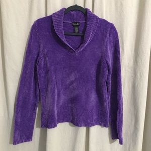 Beautiful purple collared sweater